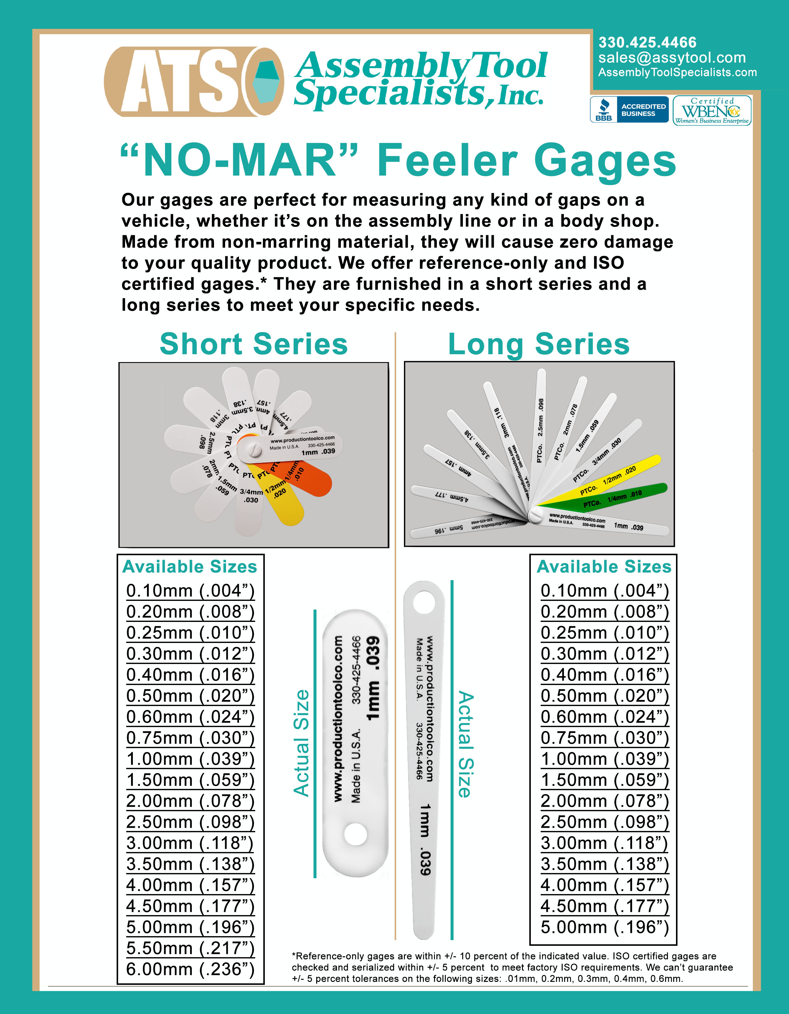 no-mar feeler gages