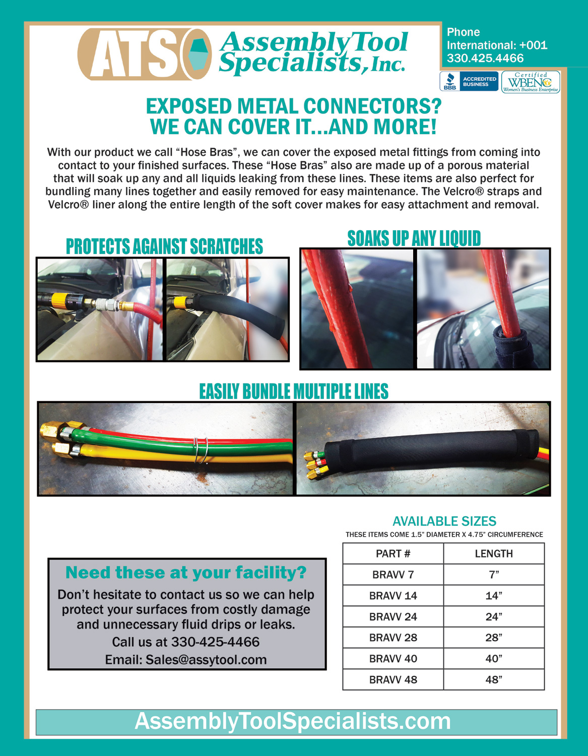 exposed metal connectors